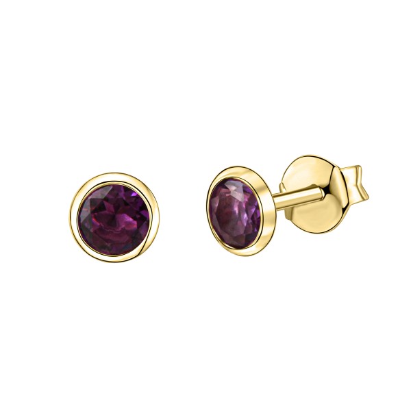 Ohrstecker 585/- Gold 0,4cm Amethyst