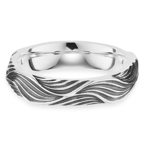 cai men Ring 925/- Sterling Silber oxidiert