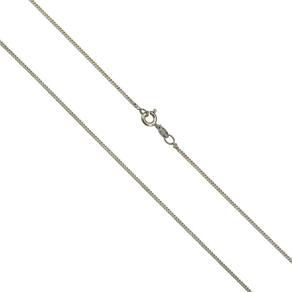 Kette Panzerkette 925/- Sterling Silber Rhodiniert 45cm