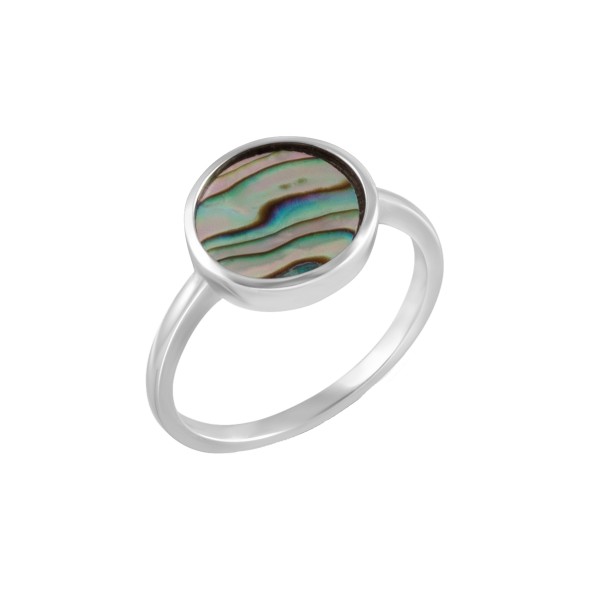 Ring 925/- Sterling Silber rhodiniert Abalone 1,19ct.