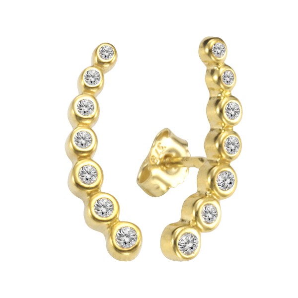 Ohrring 375/- Gold 1,8cm Zirkonia