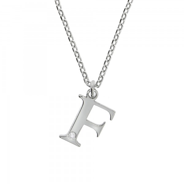 Halskette Flachpanzerkette 925/- Sterling Silber rhodiniert 45+3cm Diamant 0,008ct.
