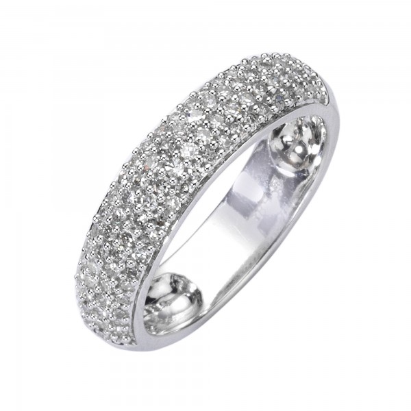 Ring 585/- Gold rhodiniert Brillant 0,50ct.