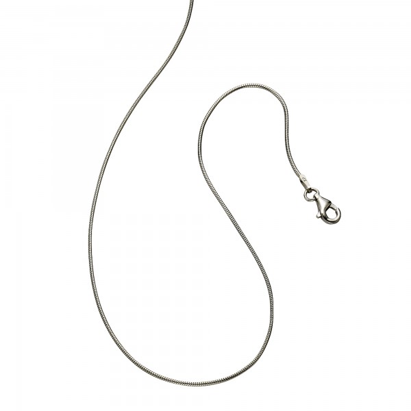 Collier Schlangenkette 925/- Sterling Silber rhodiniert 42 + 5 cm