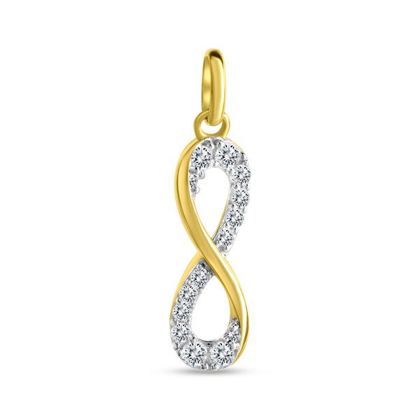 Anhänger 333/- Gold 2,3cm Zirkonia