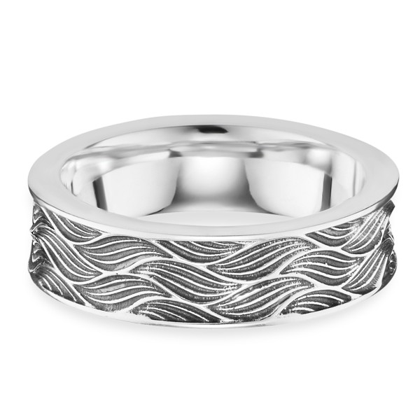 cai men Ring 925/- Sterling Silber oxidiert