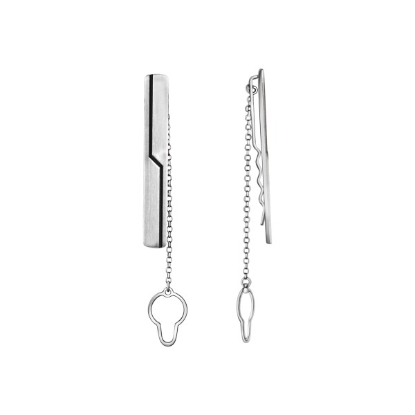 Krawattenhalter 925/- Sterling Silber oxidiert 6,3cm