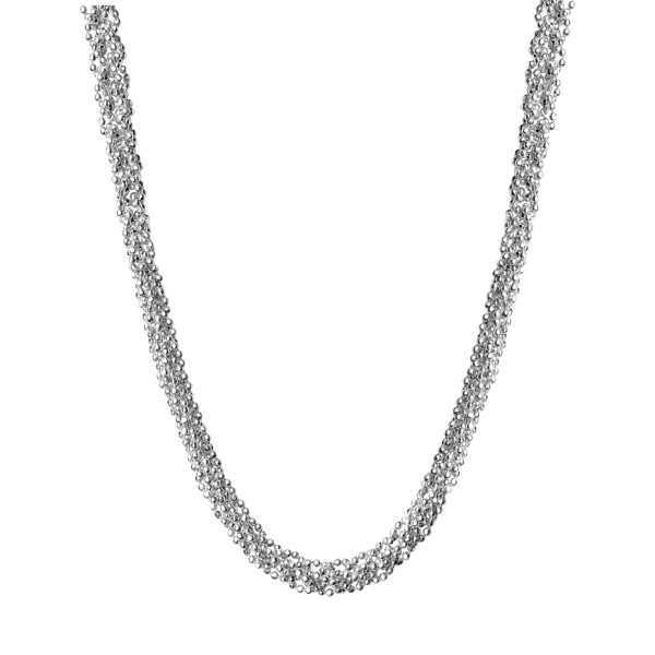 Collier Kugelkette 925/- Sterling Silber rhodiniert 46cm