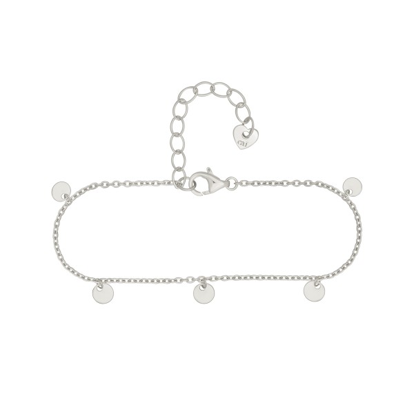 cai women Armband Ankerkette 925/- Sterling Silber rhodiniert 15+4cm