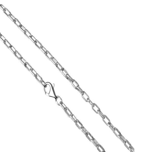 Collier Gliederkette 925/- Sterling Silber versilbert 45cm