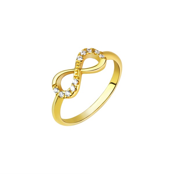 Ring 925/- Sterling Silber vergoldet Zirkonia