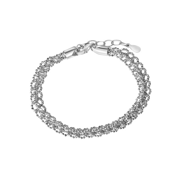 Armband Kugelkette 925/- Sterling Silber rhodiniert 19,5cm