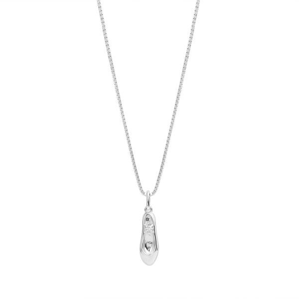 Anhänger mit Kette Venezianerkette 925/- Sterling Silber Rhodiniert 42+3cm Zirkonia