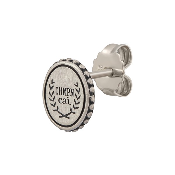 cai men Single Ohrstecker 925/- Sterling Silber oxidiert 1,0cm