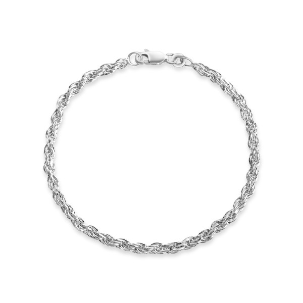 Armband Kordelkette 925/- Sterling Silber 21cm