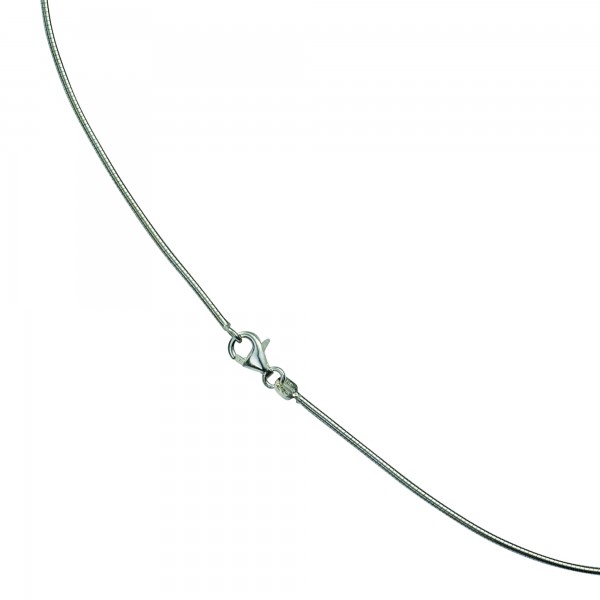 Collier Omegareifen/Kette 925/- Sterling Silber rhodiniert