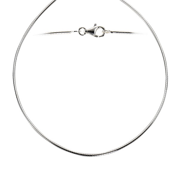 Collier Omegareifen/Kette 925/- Sterling Silber 45cm