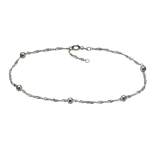 Fusskette 925/- Sterling Silber rhodiniert 24cm