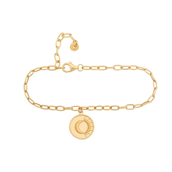 cai Armband Ankerkette 925/- Sterling Silber vergoldet 19cm