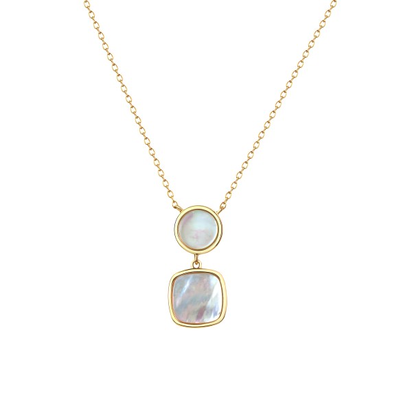 Kette Ankerkette 925/- Sterling Silber rhodiniert 42+3cm Perlmutt