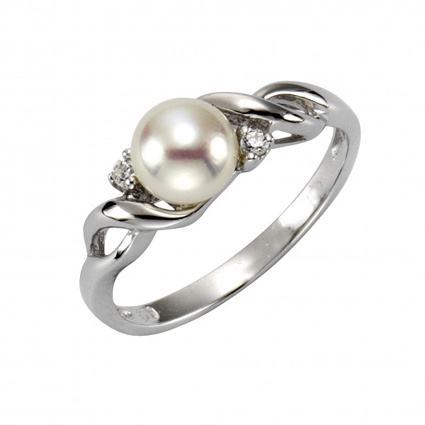 Ring 925/- Sterling Silber Perle