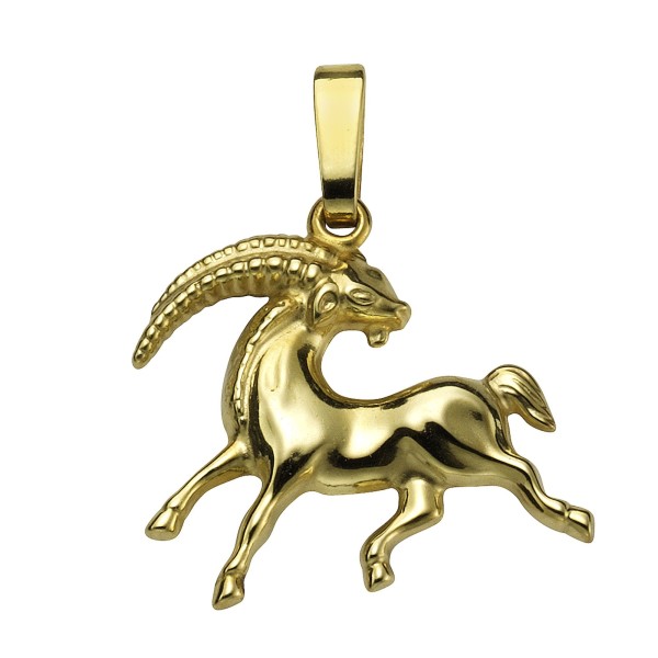 Anhänger Sternzeichen Steinbock 585/- Gold 1,8cm