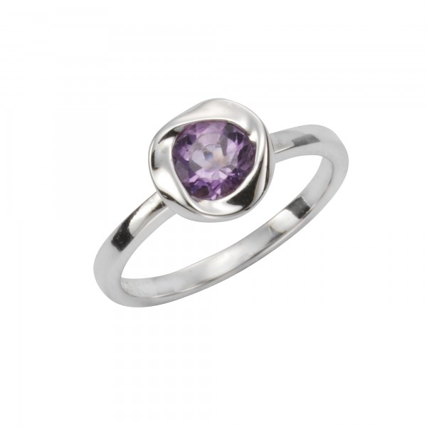 Ring 925 rhodiniert Amethyst