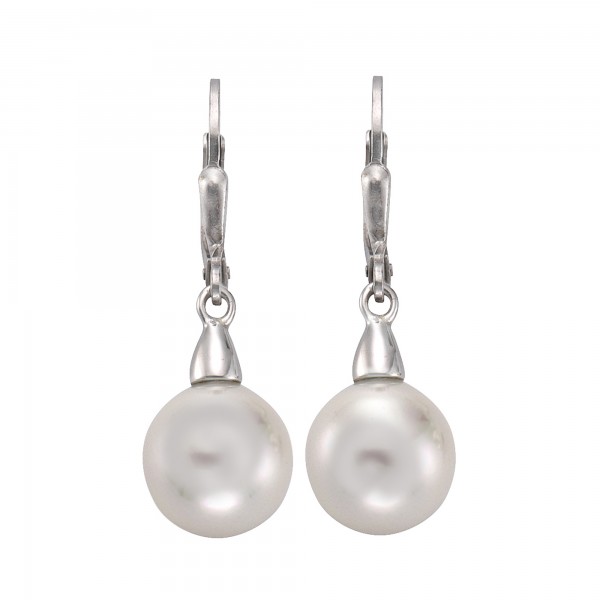 Ohrringe 925/- Sterling Silber 3,1cm Muschelkernperle