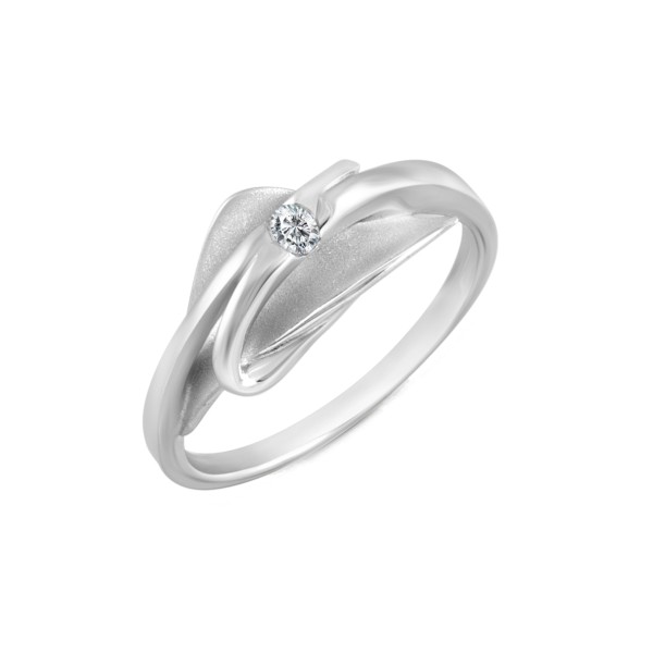 Ring 925/- Sterling Silber rhodiniert Zirkonia