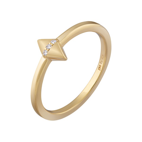 cai love Ring 925/- Sterling Silber vergoldet Zirkonia