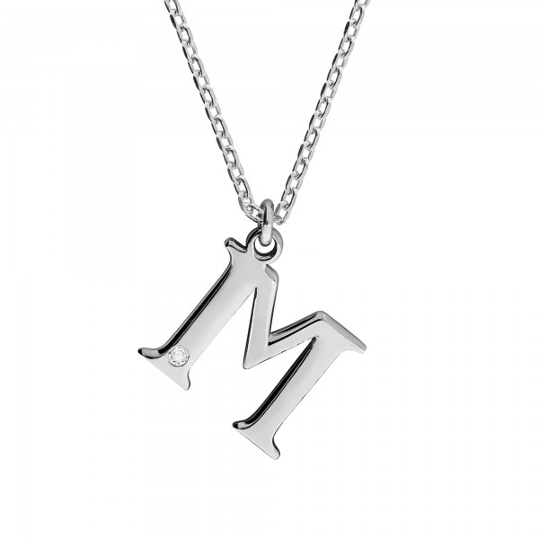 Halskette Flachpanzerkette 925/- Sterling Silber rhodiniert 45+3cm Diamant 0,008ct.