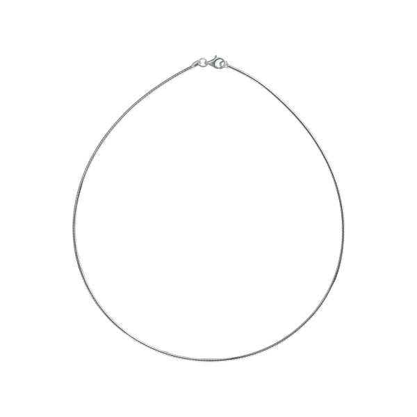 Kette Omegareifen/Kette 925/- Sterling Silber rhodiniert 50cm