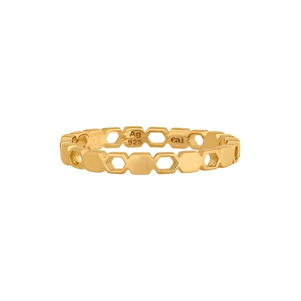 cai love Ring 925/- Sterling Silber vergoldet ohne Stein