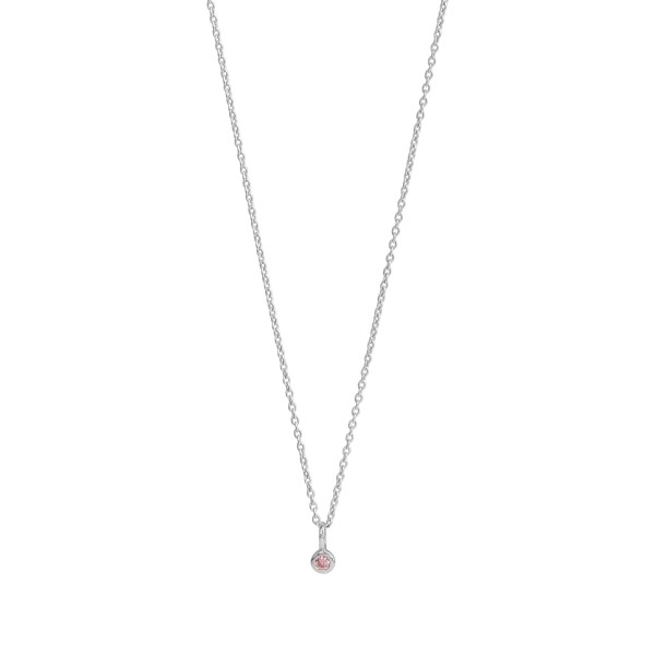 Anhänger mit Kette Ankerkette 925/- Sterling Silber rhodiniert 36+2cm Zirkonia