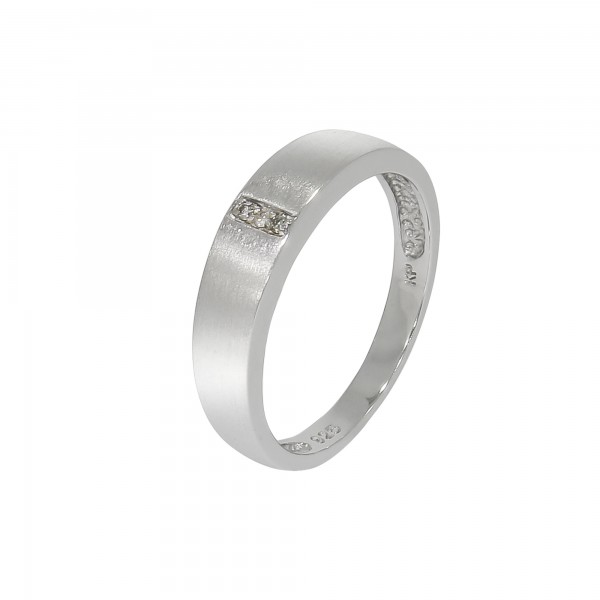 Ring 925/- Sterling Silber rhodiniert Diamant 0,03ct.